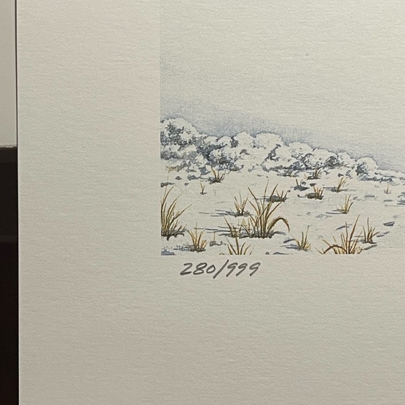 Unframed Dempsey Essick painting print. Early crossing. - Picture 2 of 4